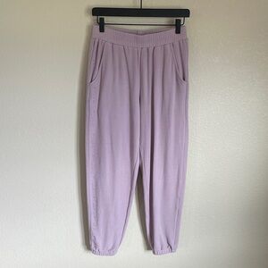 P'tula Lavender Track Joggers S High Rise Loungewear Athleisure Relaxed Cozy